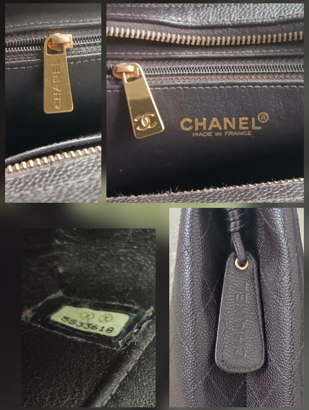 Chanel Vintage Black Caviar Diamond Quilted Shoulder Tote ✨ LIKE NEW